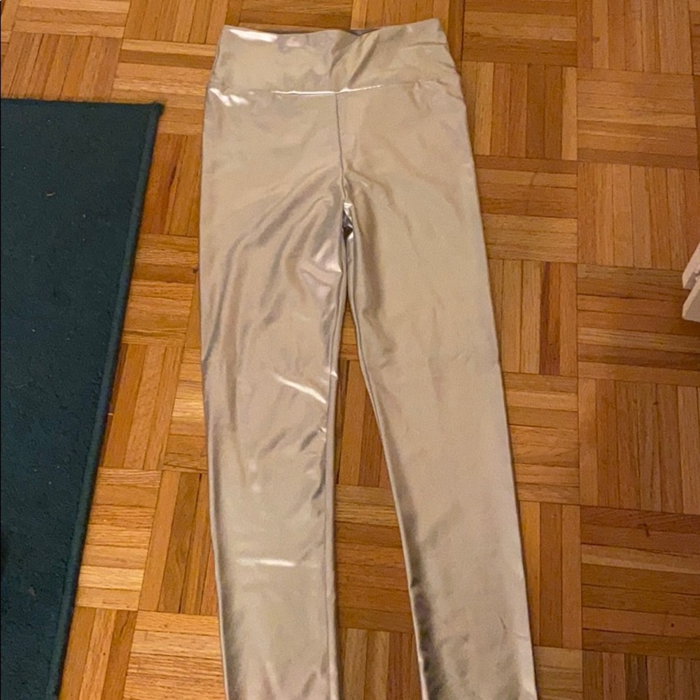 Silver leggings